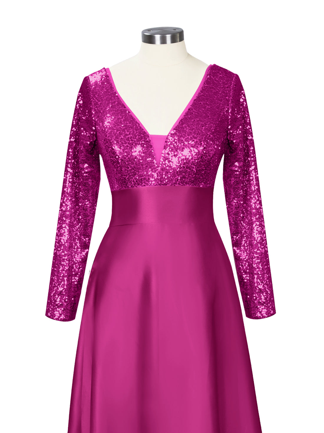 Long Sleeveless Sequin Prom Dress 