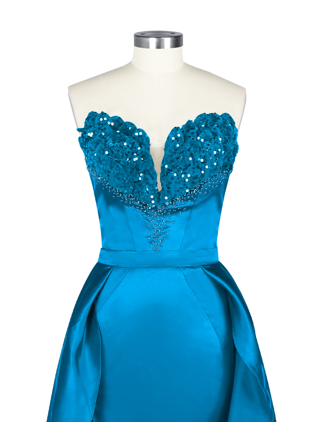 Strapless Sequin Prom Dress 