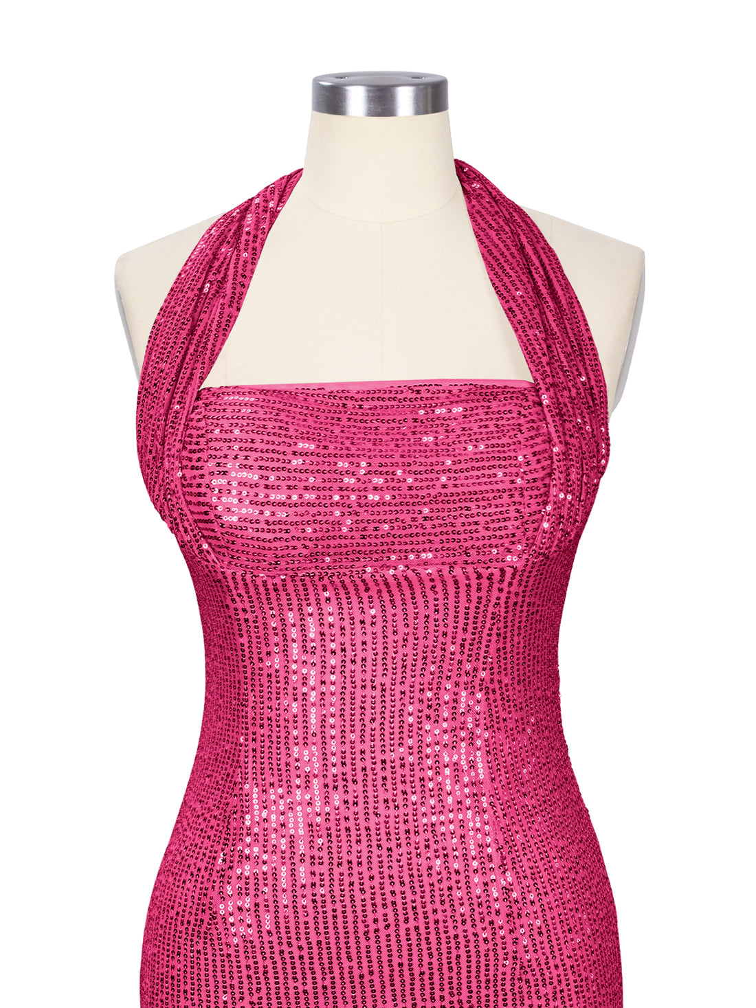 Halter Sequin Sheath Mini Dress 