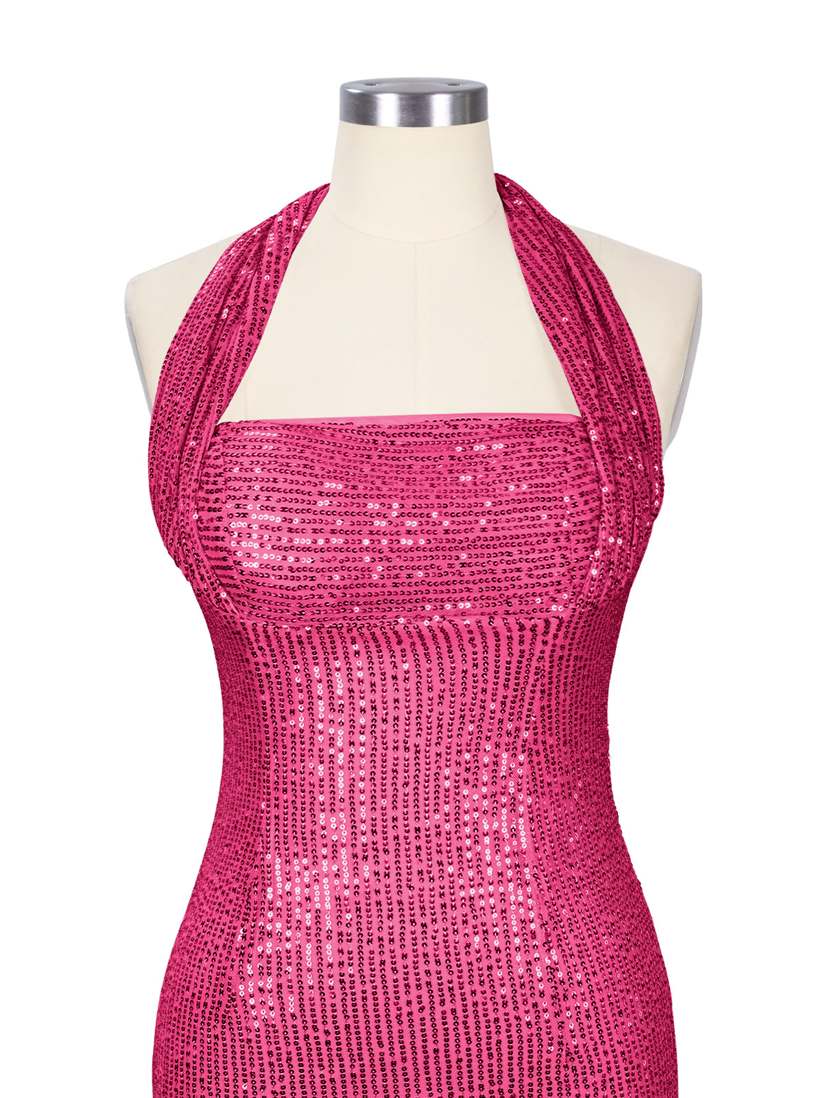 Halter Sequin Sheath Mini Dress 