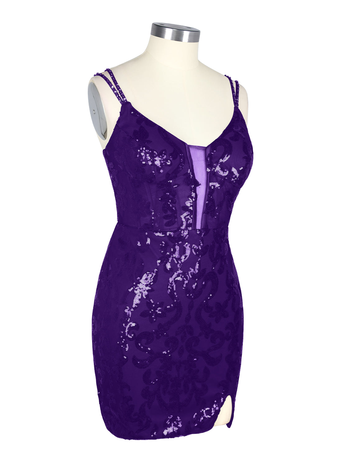 Double Spaghetti Bodycon Mini Dress 