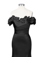 3D Floral Sheath Wedding Dress 