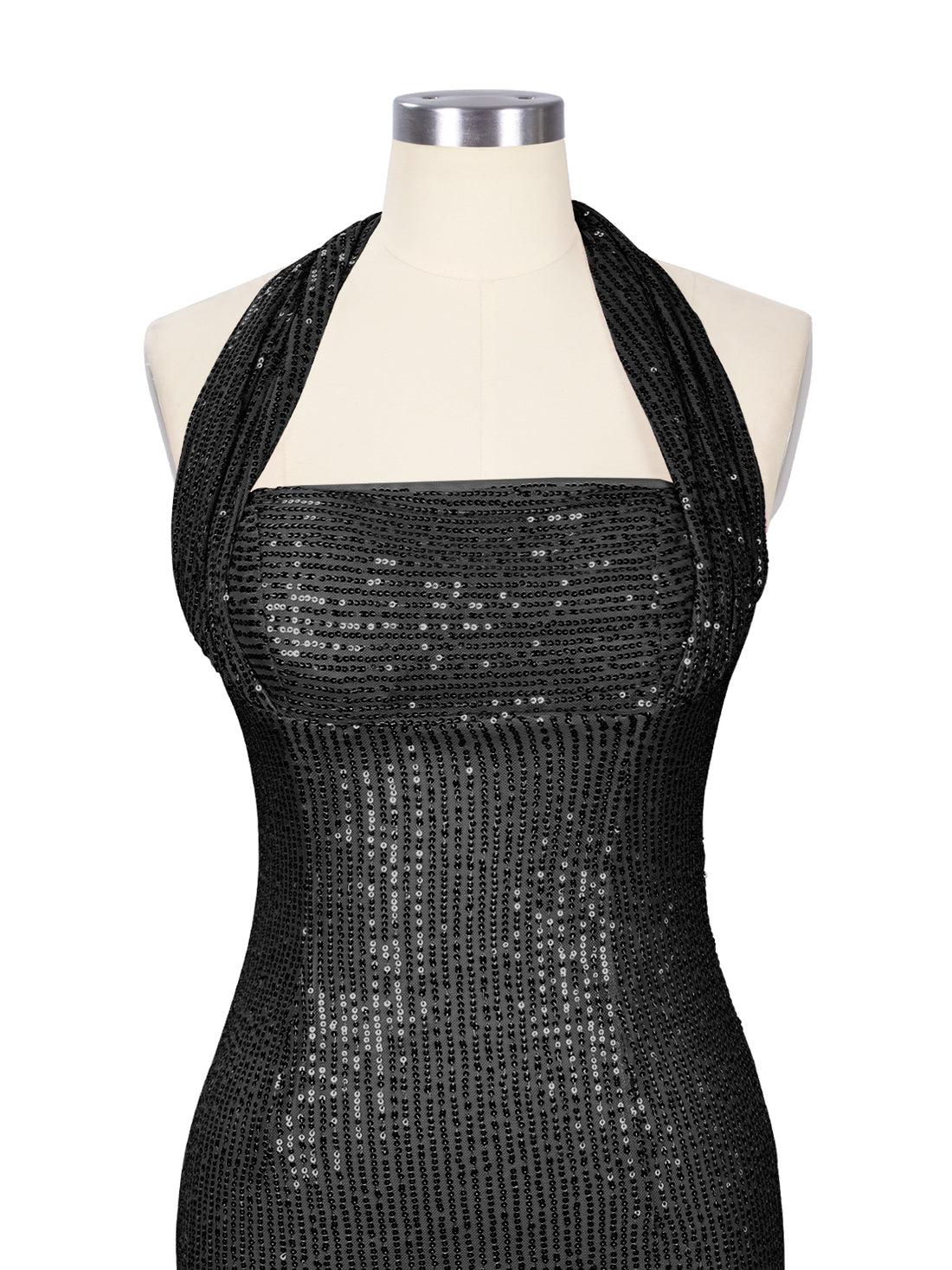 Halter Sequin Sheath Mini Dress 