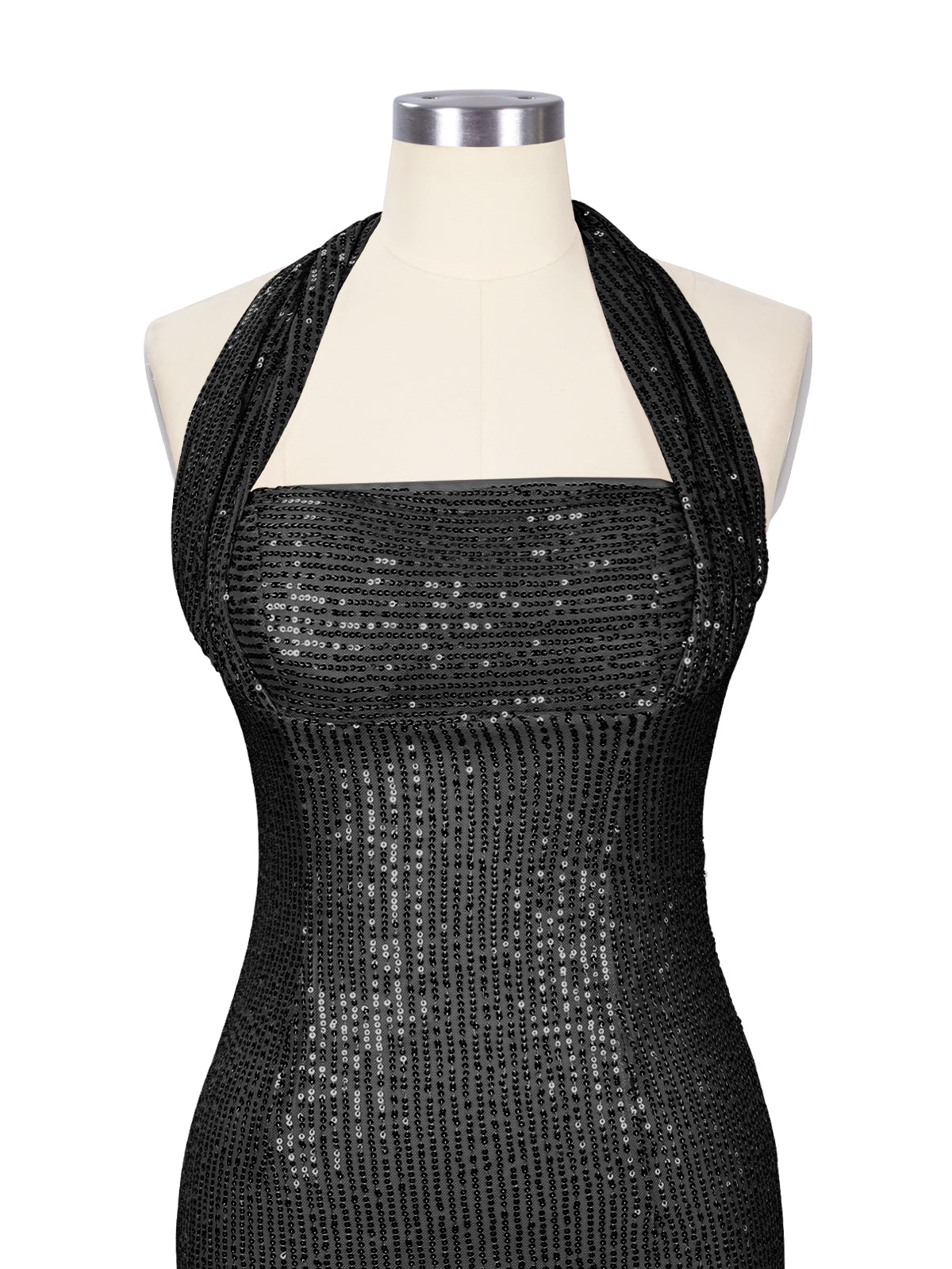 Halter Sequin Sheath Mini Dress 