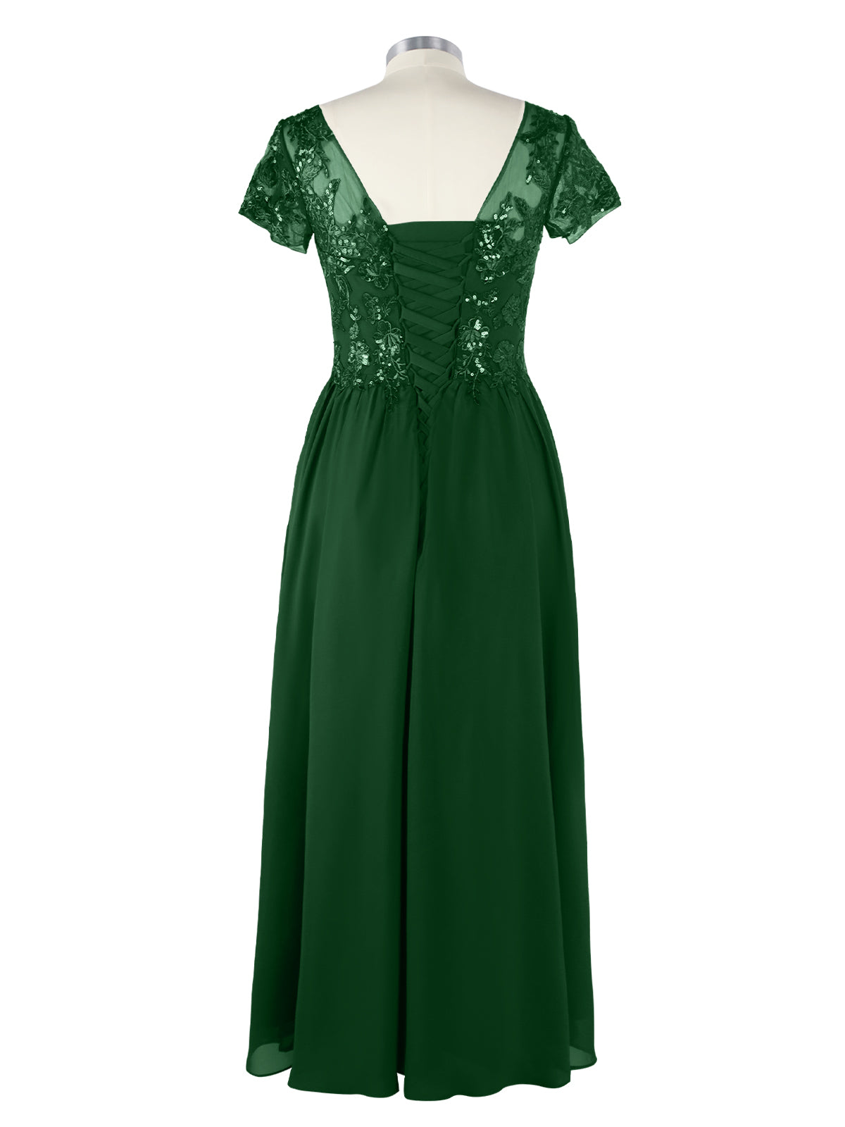 Short Sleeves Chiffon Dress 