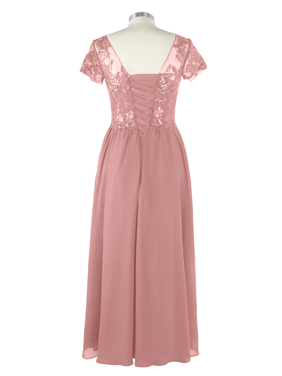 Short Sleeves Chiffon Dress 
