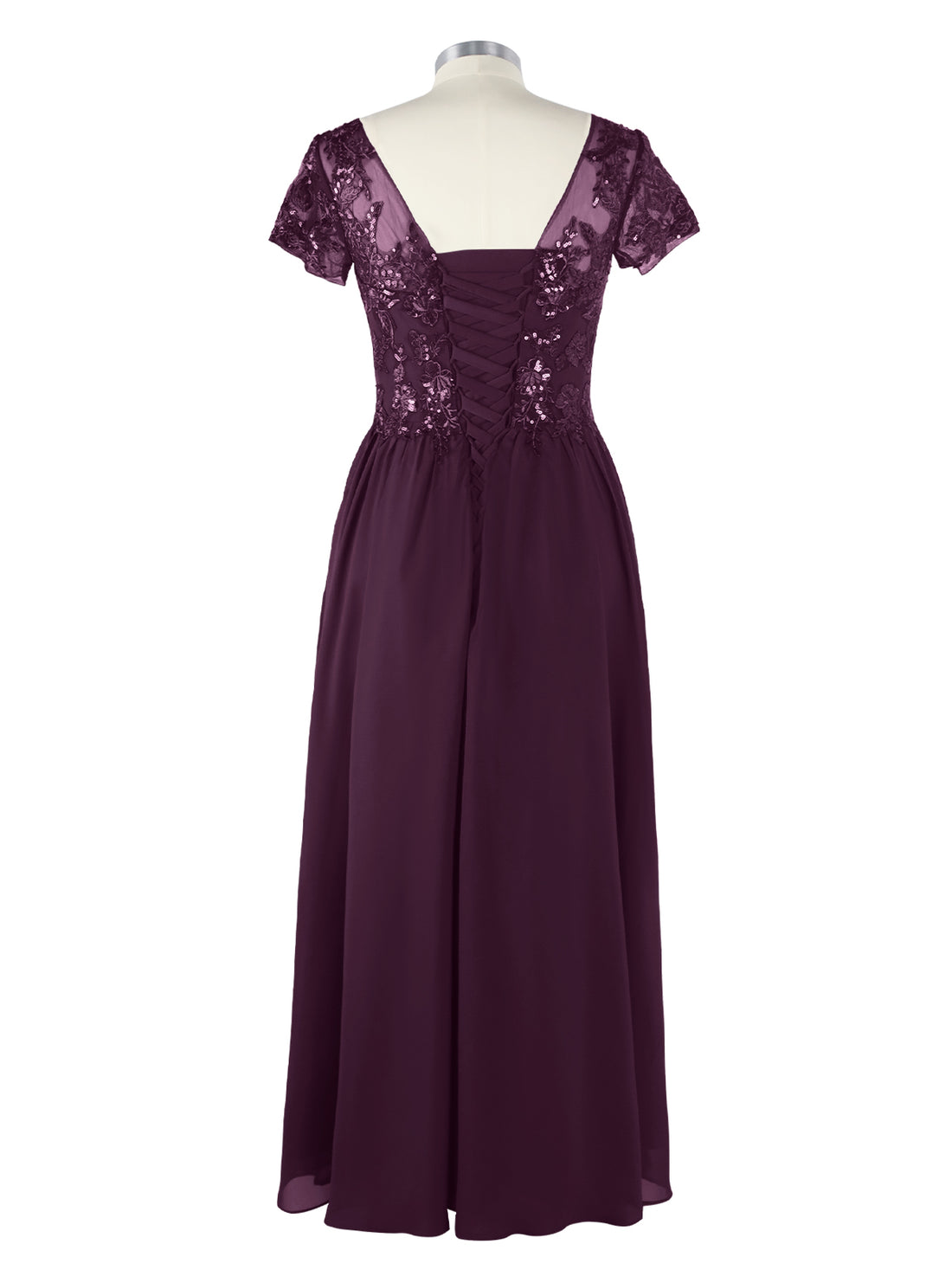 Short Sleeves Chiffon Dress 