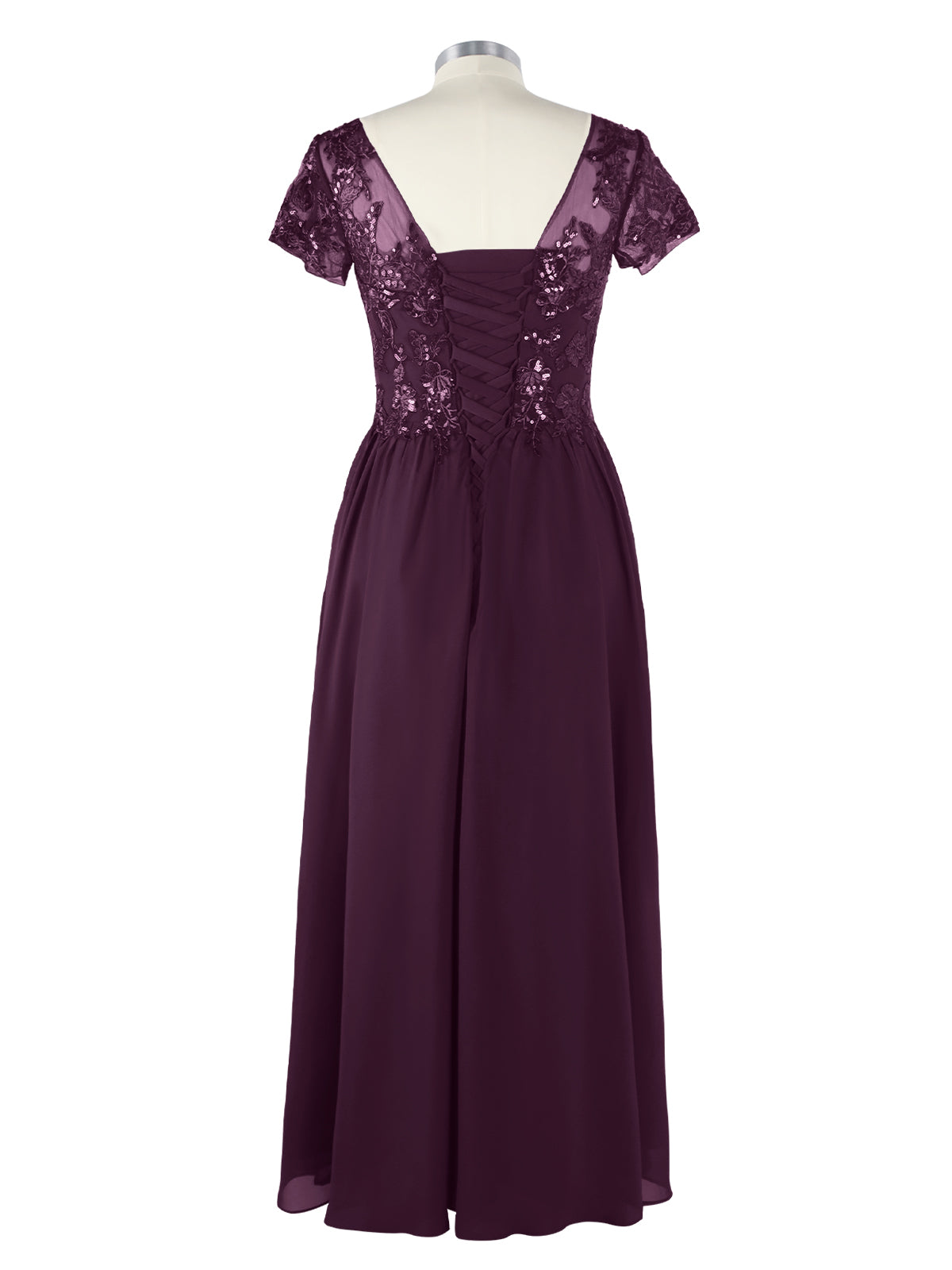 Short Sleeves Chiffon Dress 