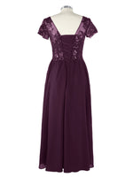 Short Sleeves Chiffon Dress 