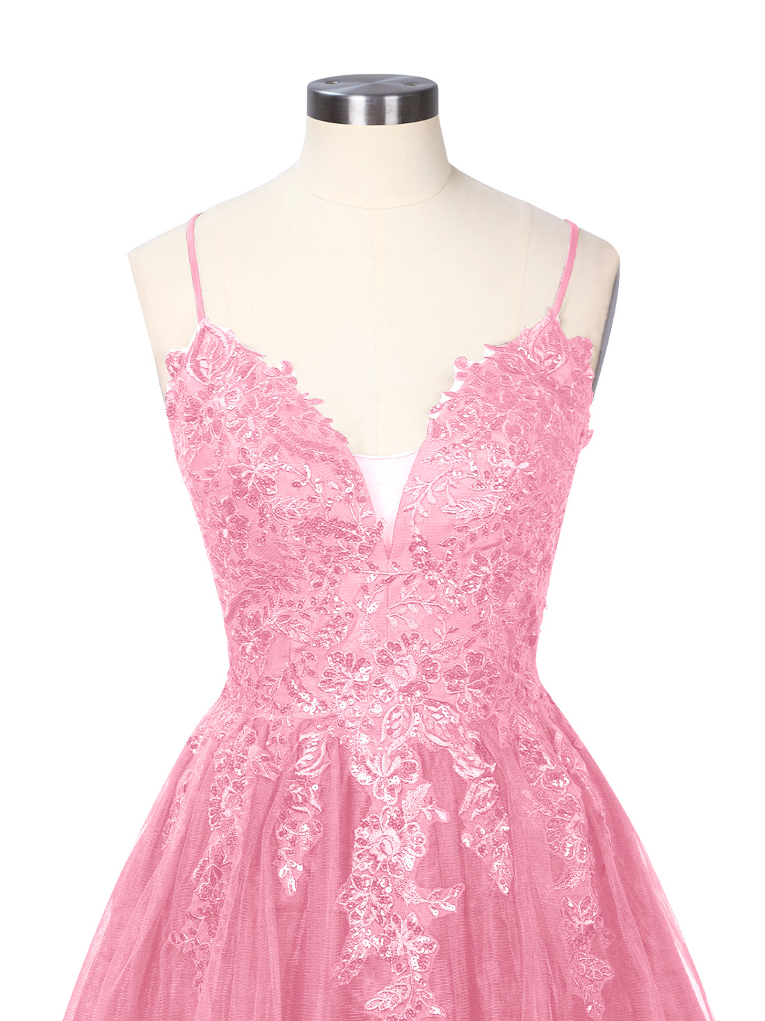 Applique Soft Tulle Mini Dress 