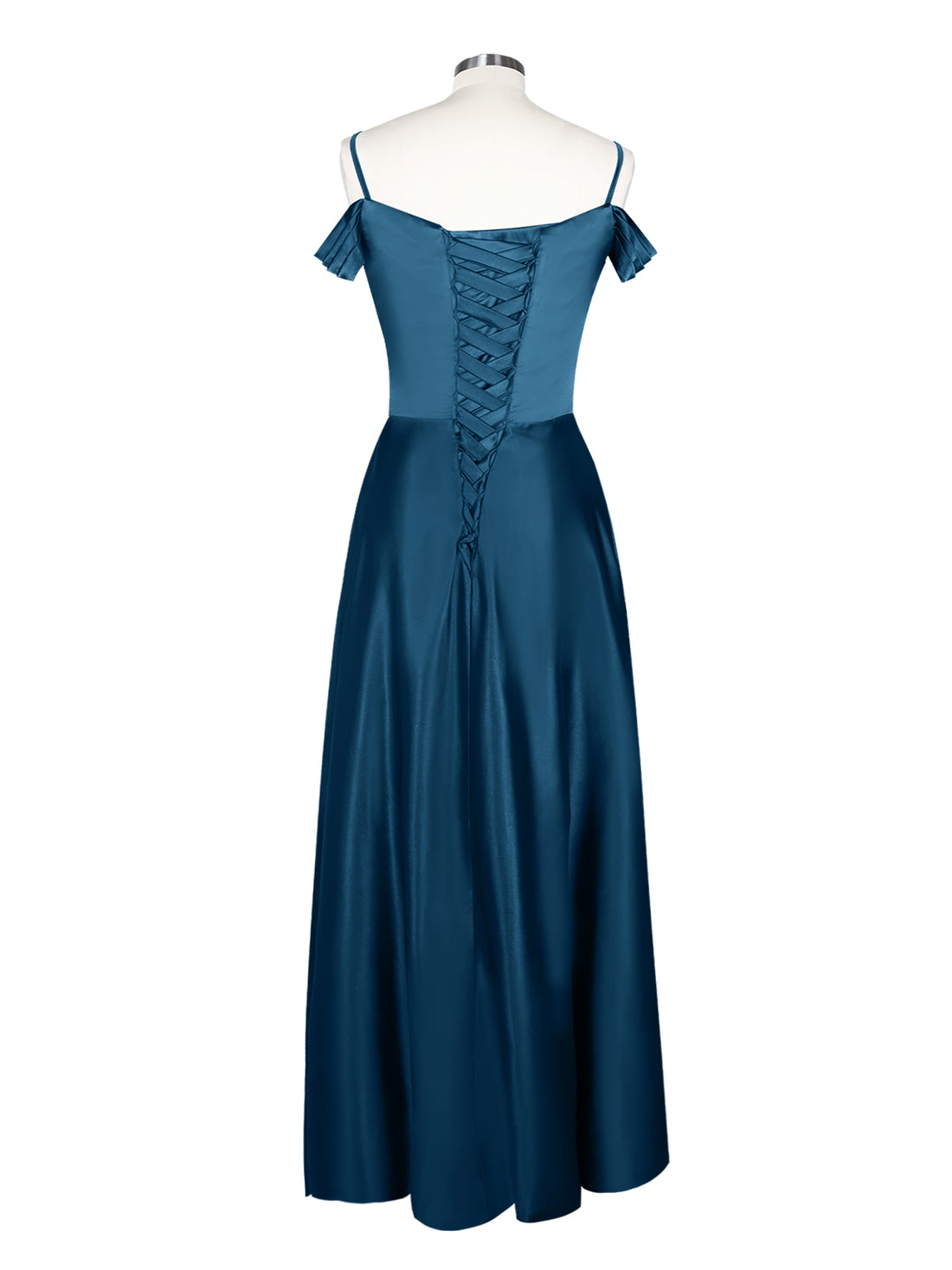 Silk-Like Pleated Prom Dress 