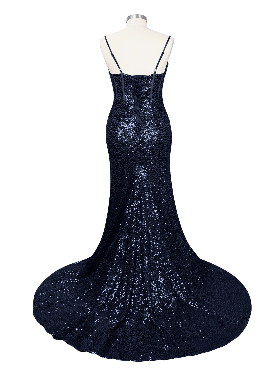 Spaghetti Sheath Prom Dress 