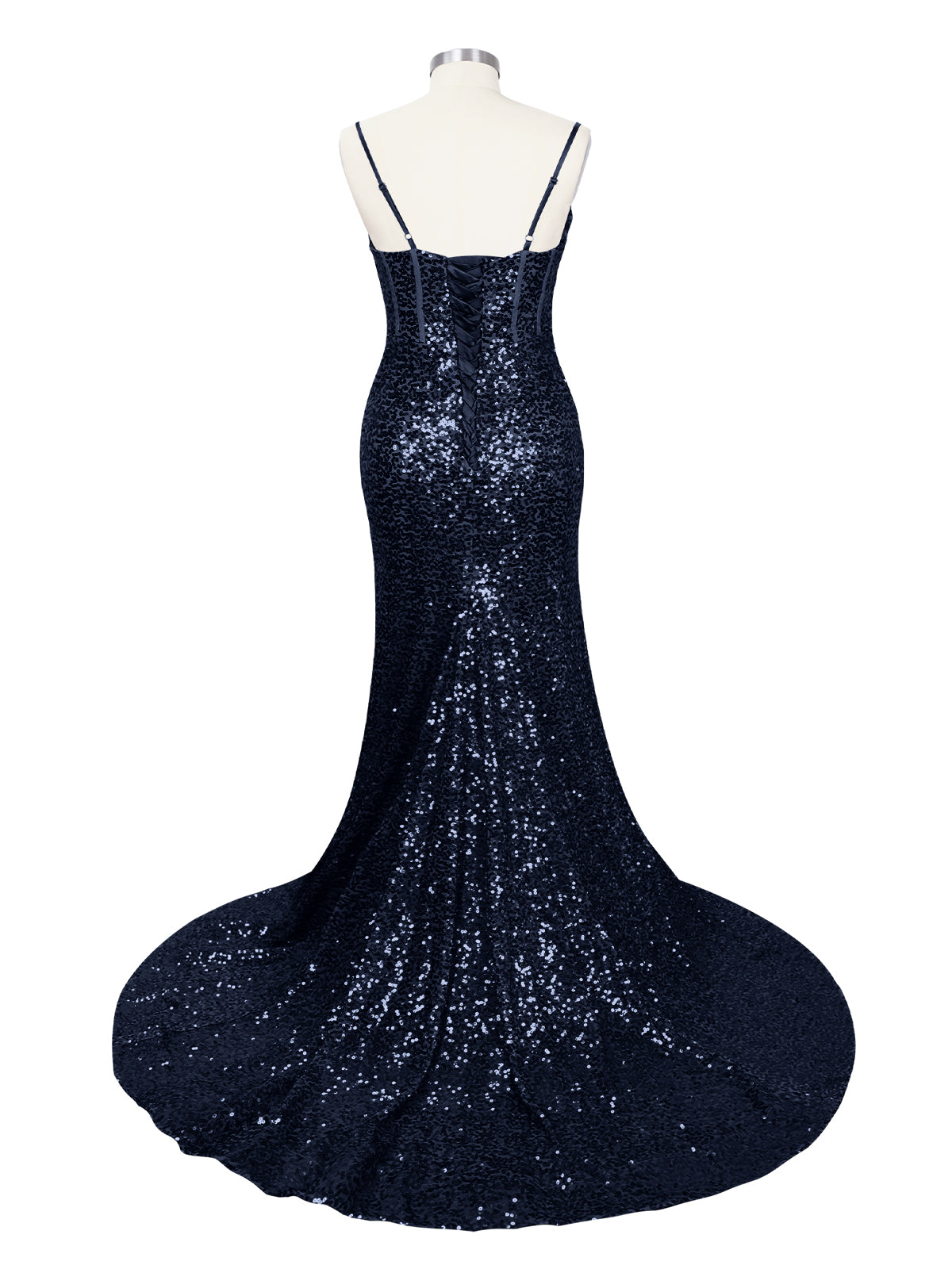 Spaghetti Sheath Prom Dress 