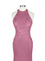Halter Neckline Trumpet Dress 