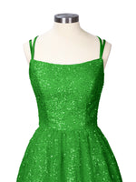 Sparkly Sequined A-line Mini Dress 