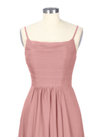 Spaghetti Asymmetrical Bridesmaid Dress 