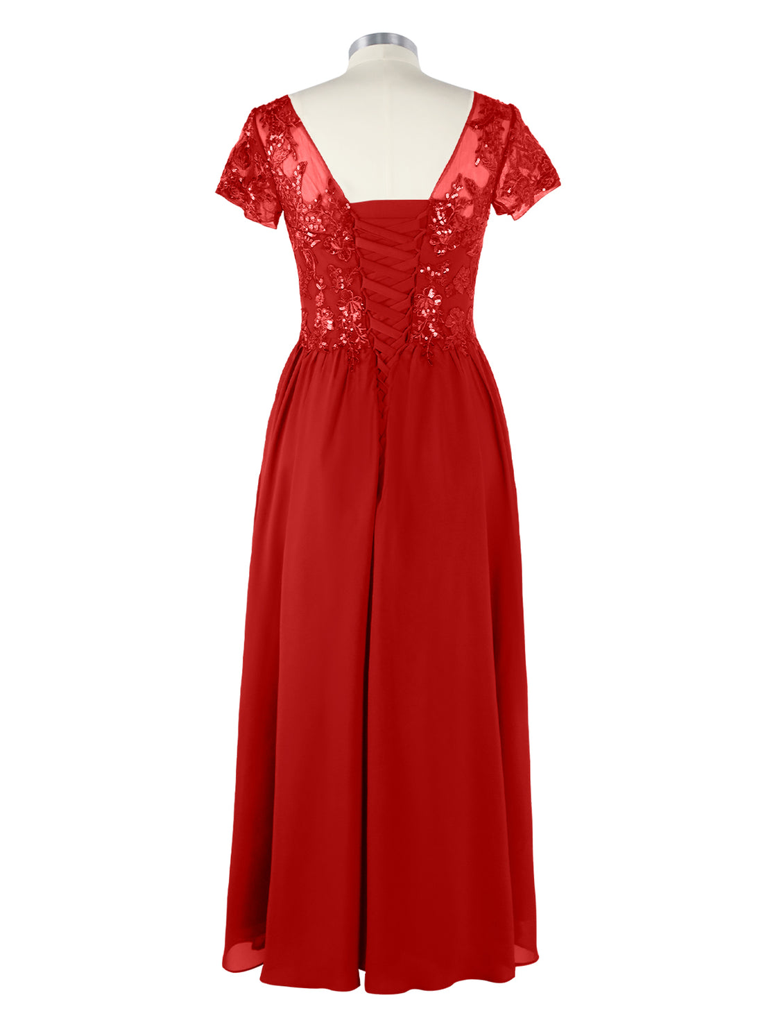 Short Sleeves Chiffon Dress 