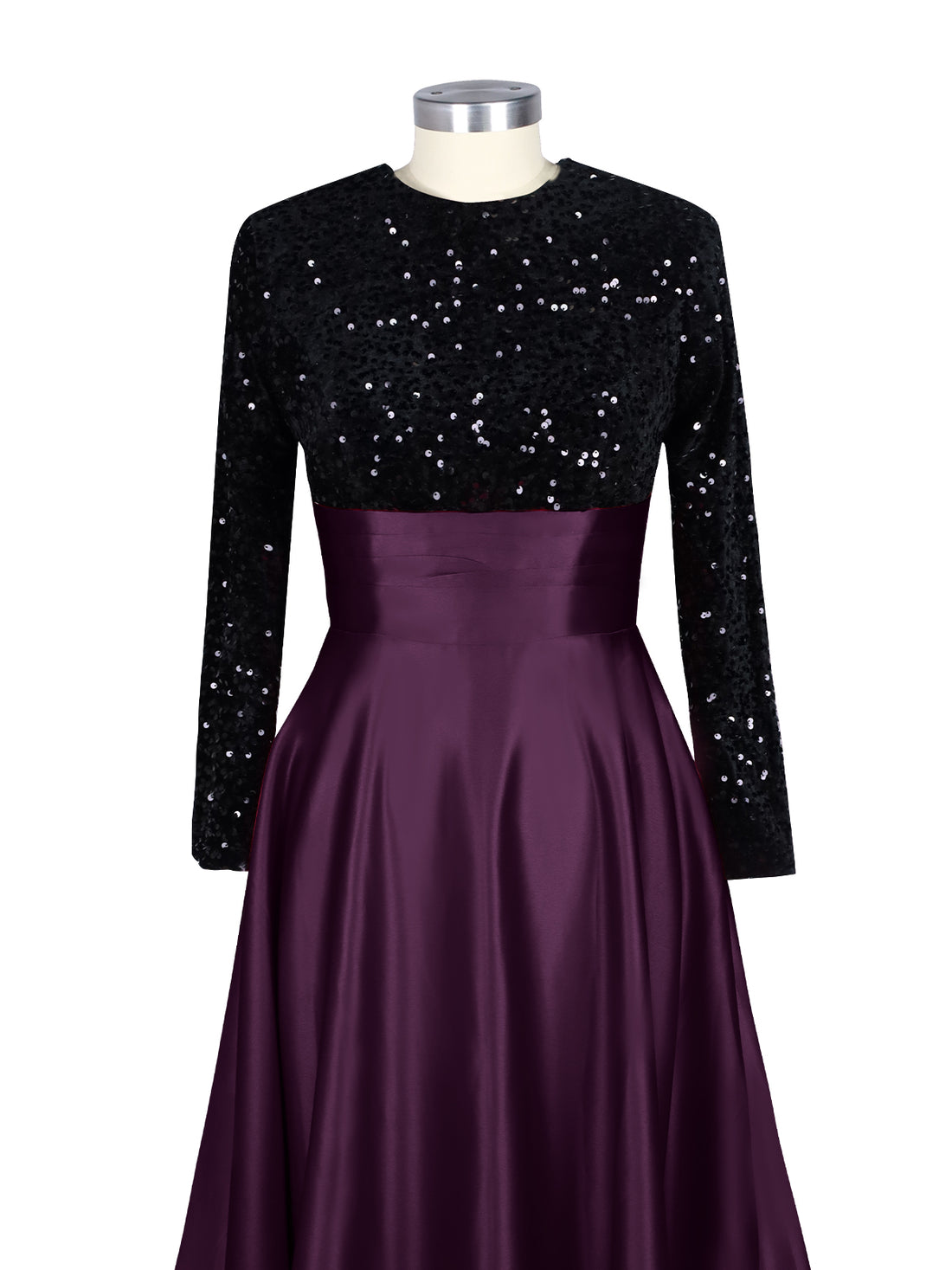 Sequin Jewel Neckline Prom Dress 