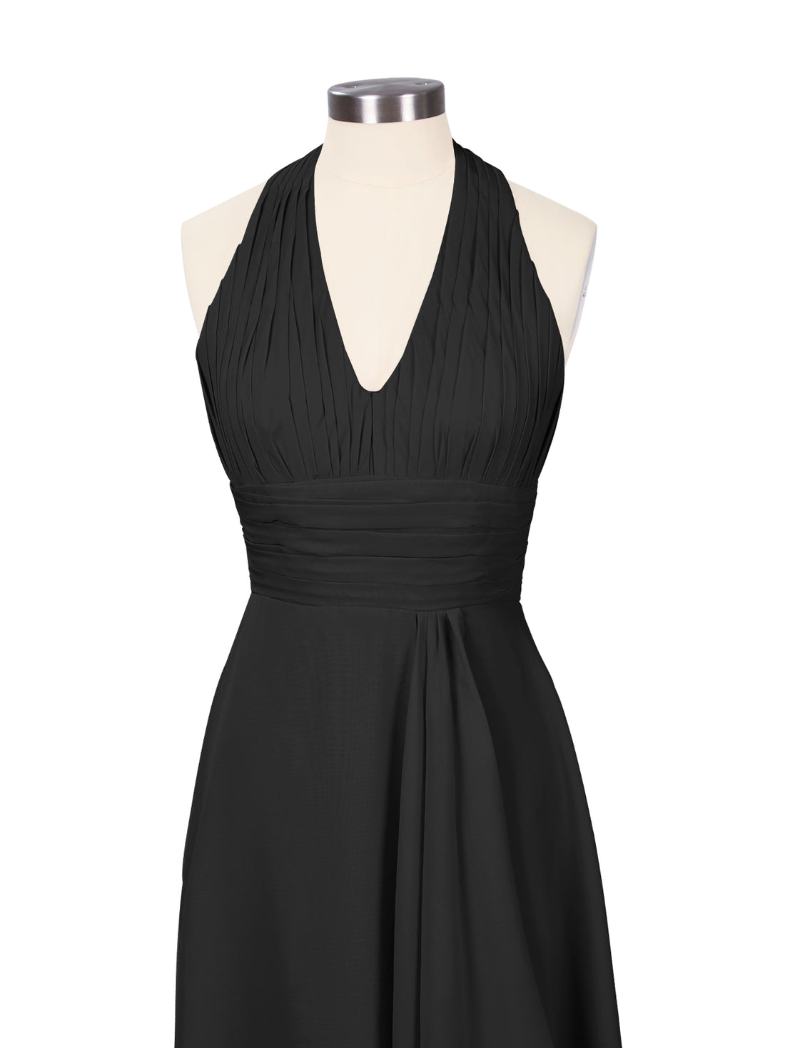 Ruched Halter Bridesmaid Dress 