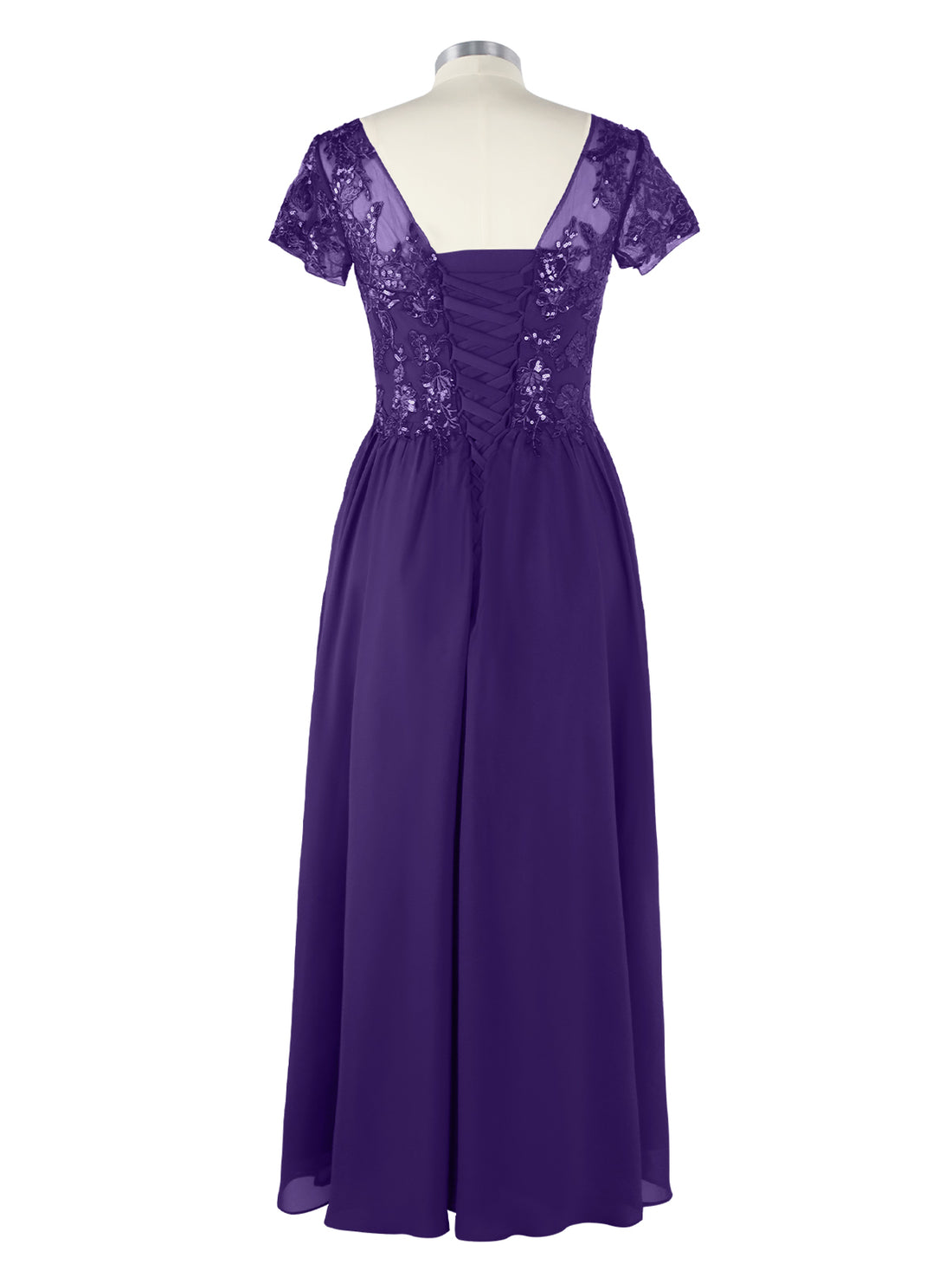 Short Sleeves Chiffon Dress 