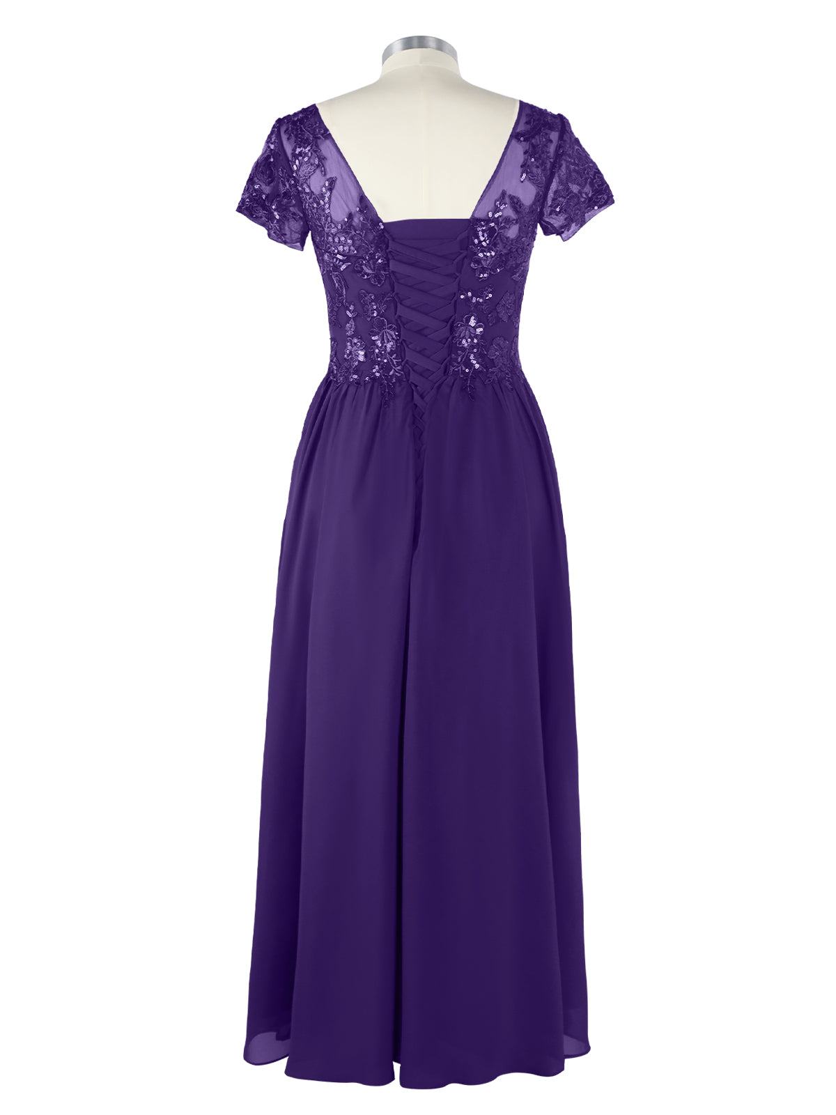 Short Sleeves Chiffon Dress 