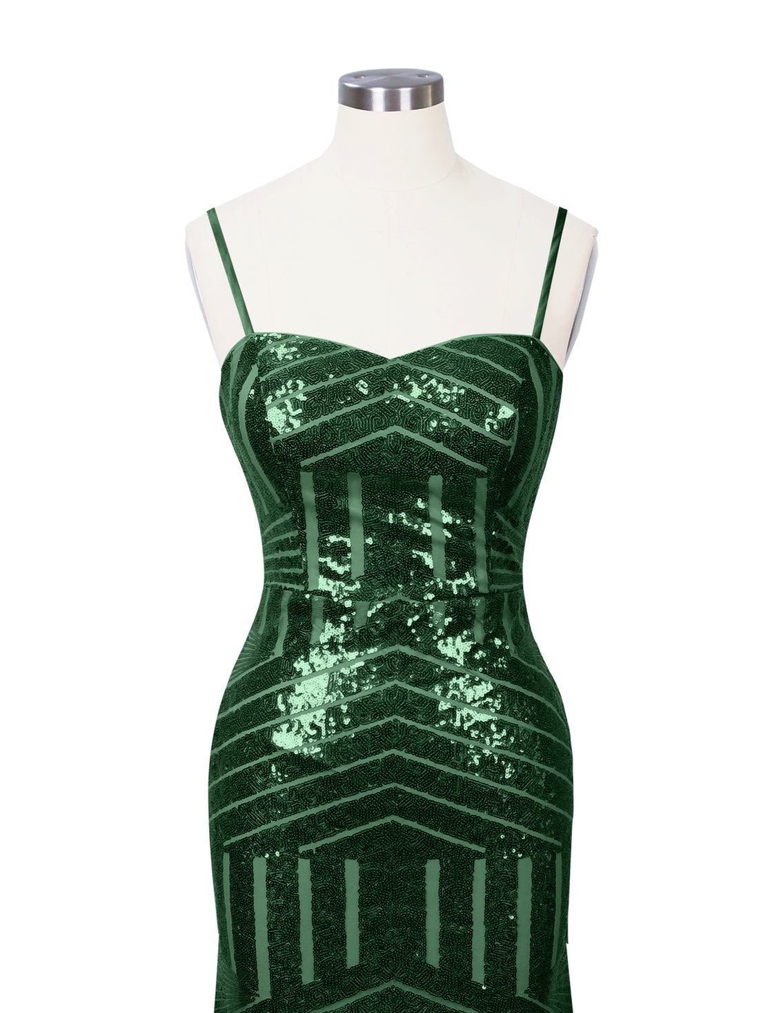 Geometric Sequin Prom Dress 