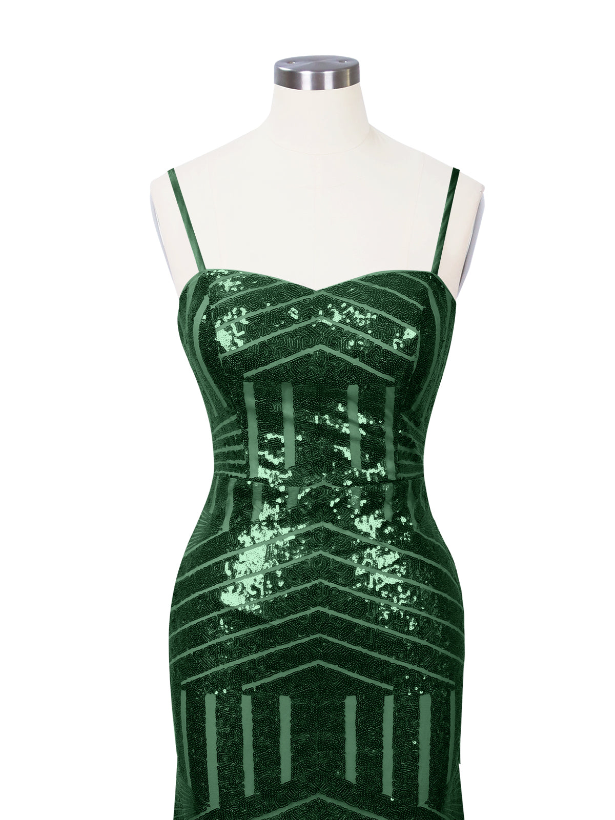 Geometric Sequin Prom Dress 