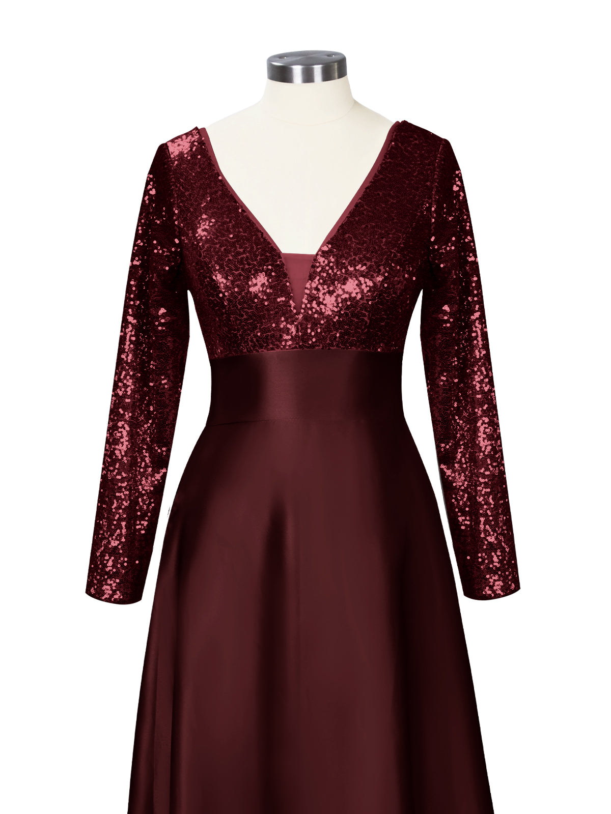 Long Sleeveless Sequin Prom Dress 