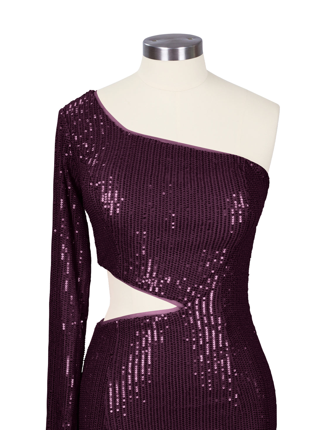 Waist Cutout One Shoulder Mini Dress 