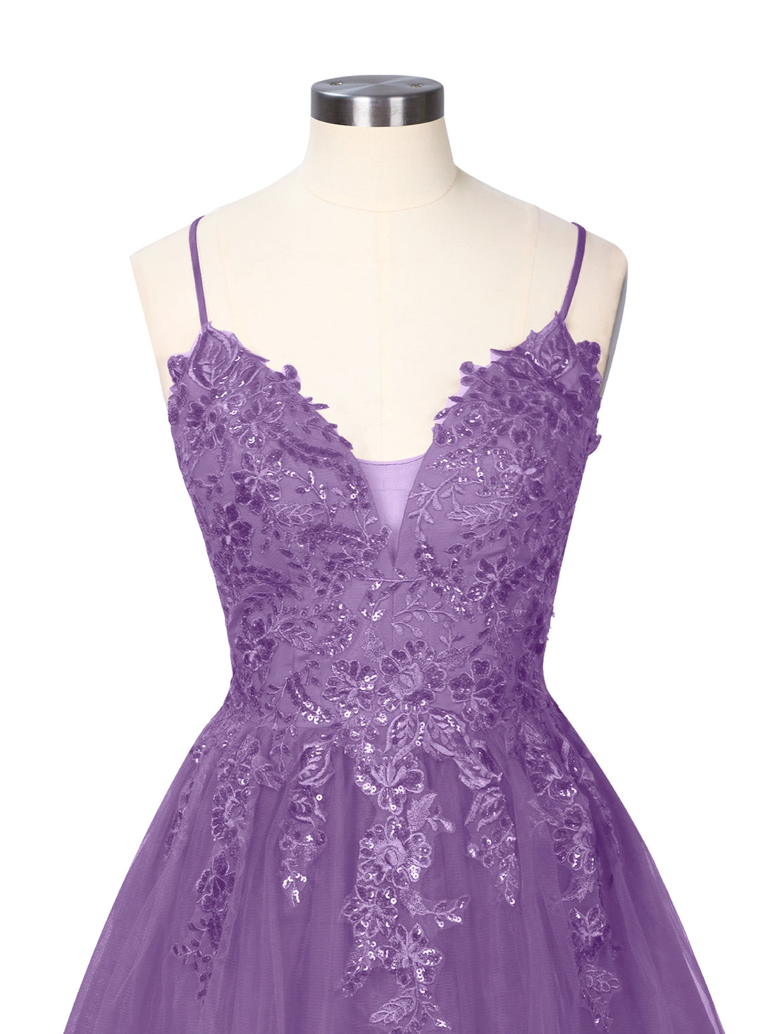 Applique Soft Tulle Mini Dress 