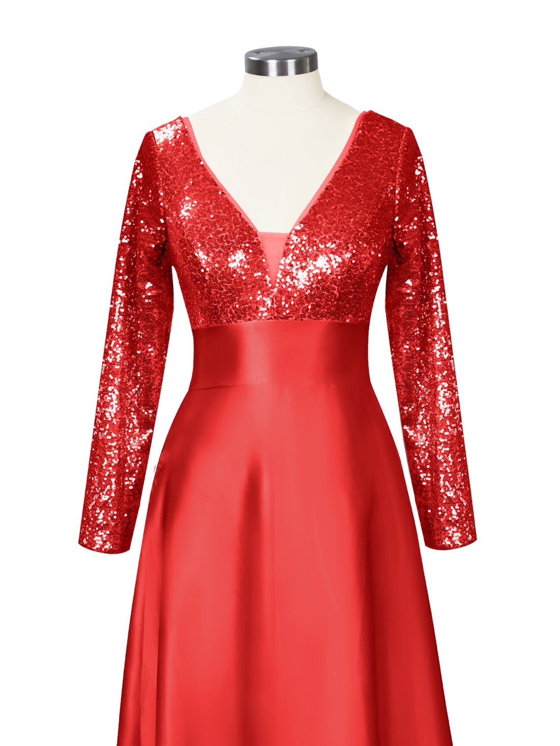 Long Sleeveless Sequin Prom Dress 