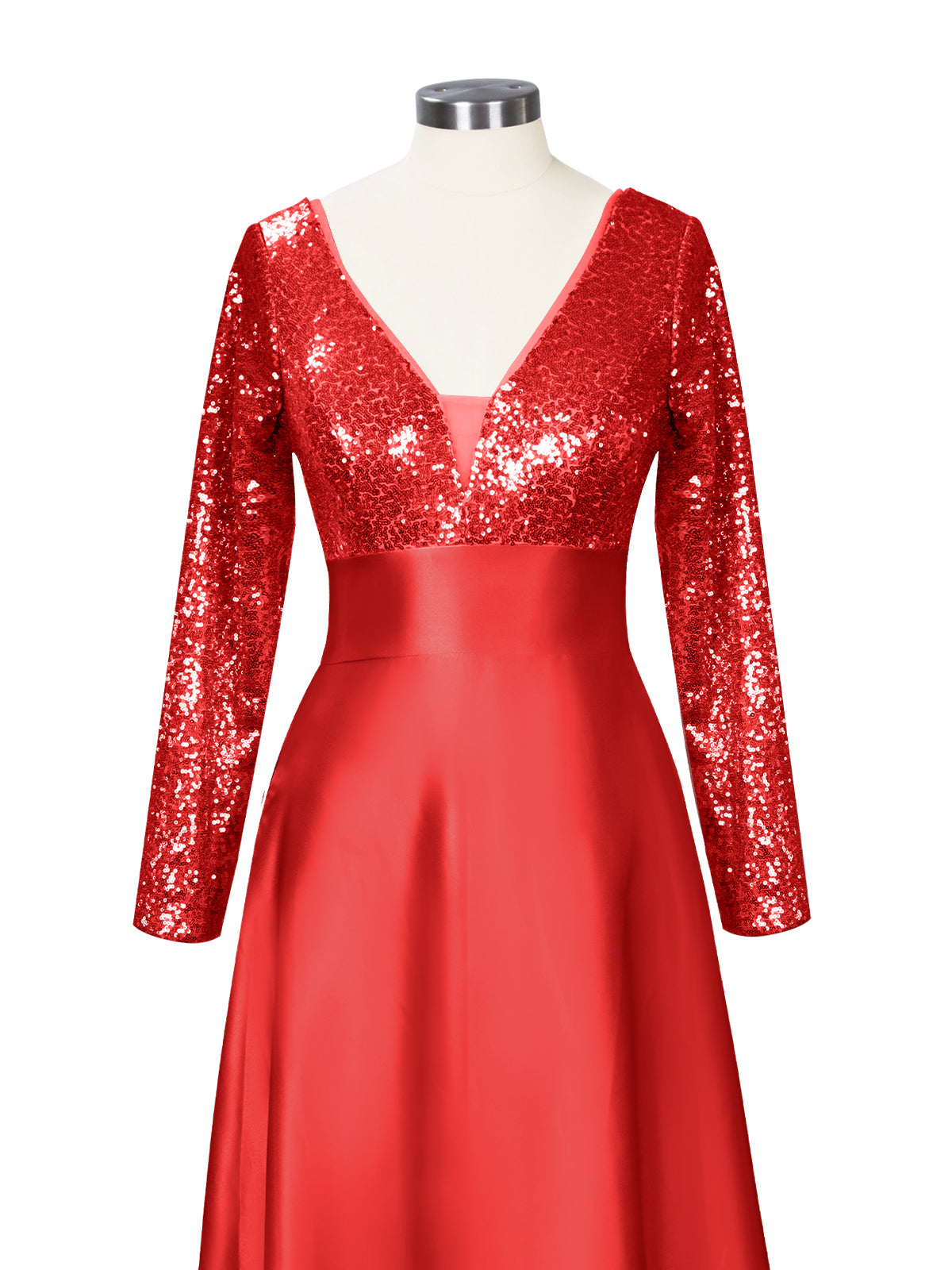 Long Sleeveless Sequin Prom Dress 