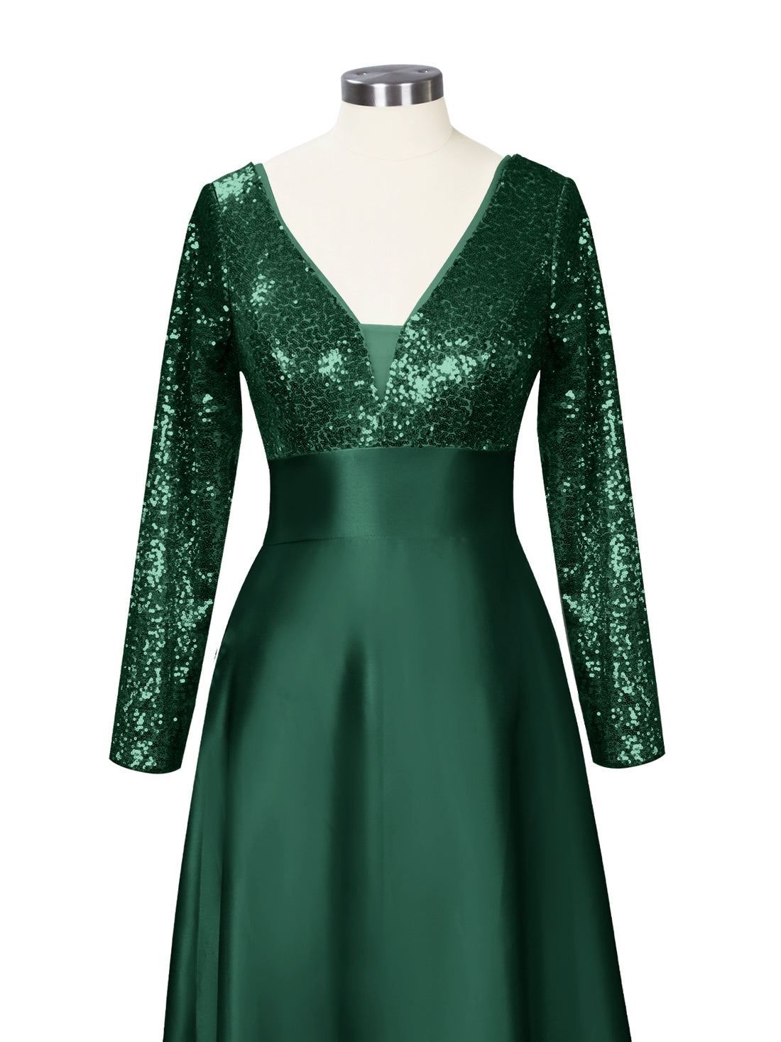 Long Sleeveless Sequin Prom Dress 