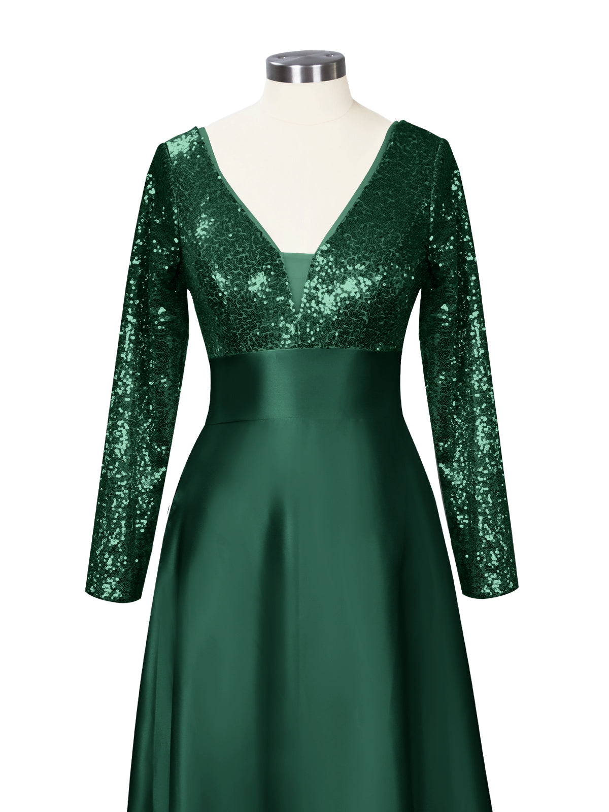 Long Sleeveless Sequin Prom Dress 