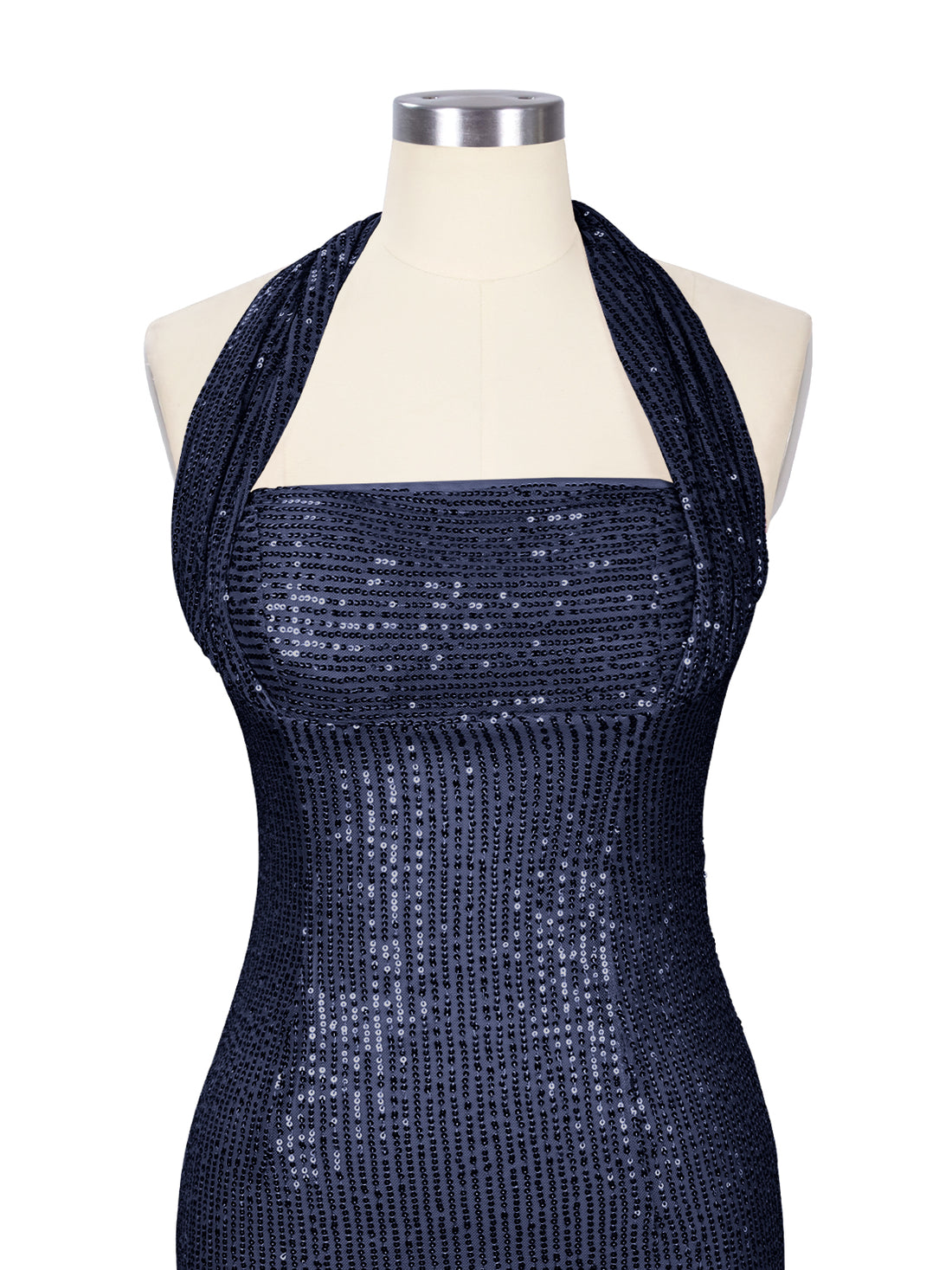 Halter Sequin Sheath Mini Dress 