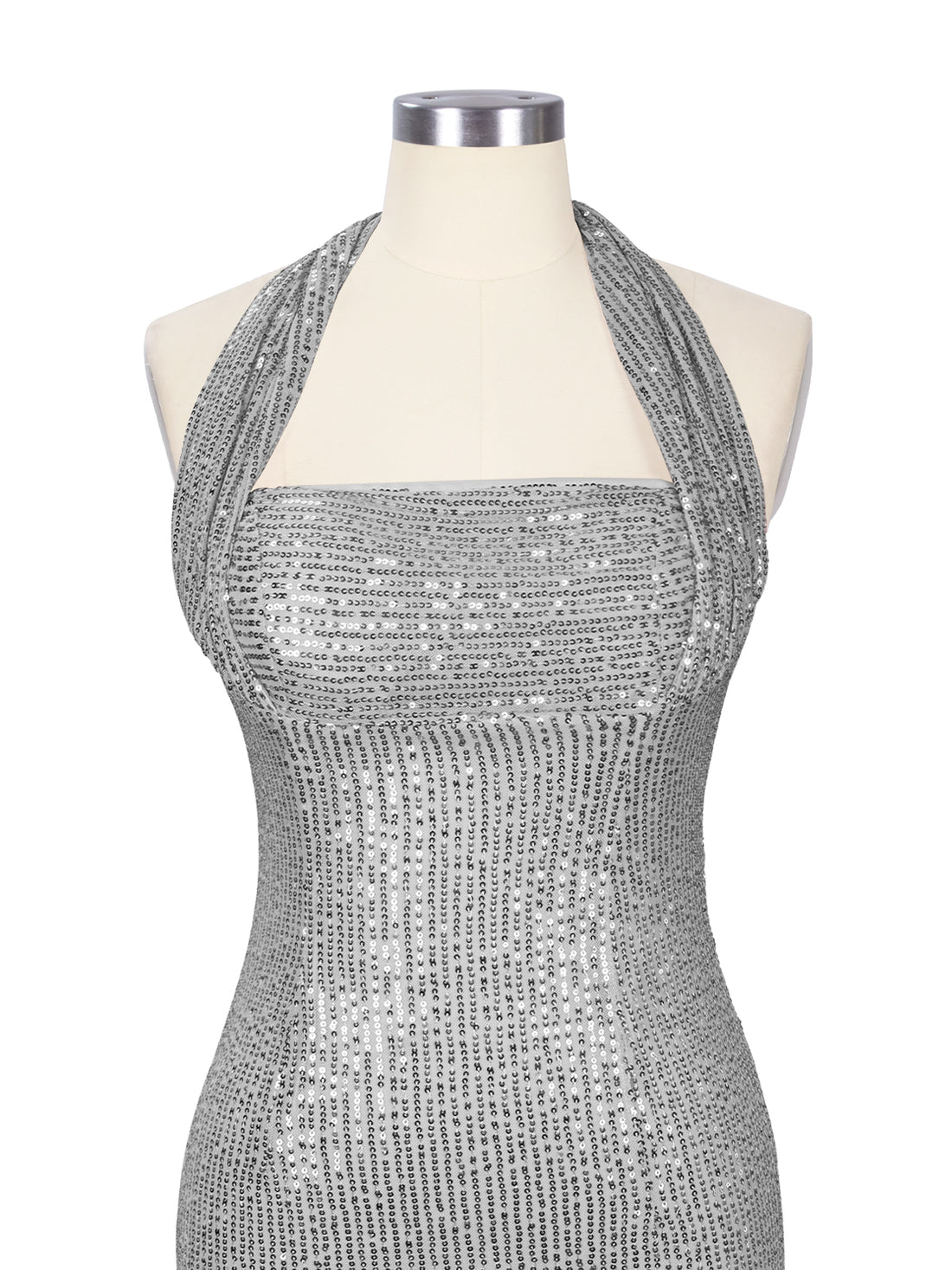 Halter Sequin Sheath Mini Dress 
