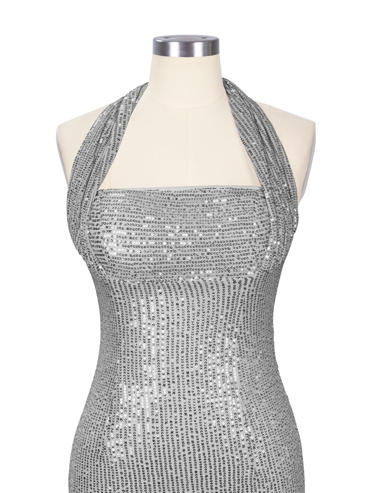 Halter Sequin Sheath Mini Dress 
