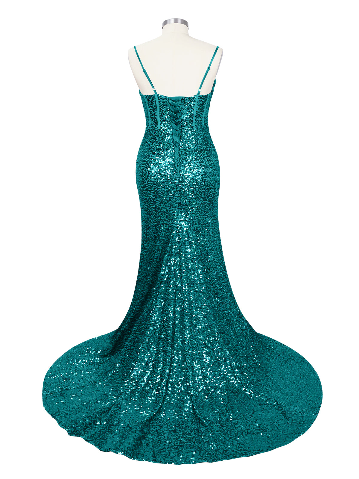 Spaghetti Sheath Prom Dress 