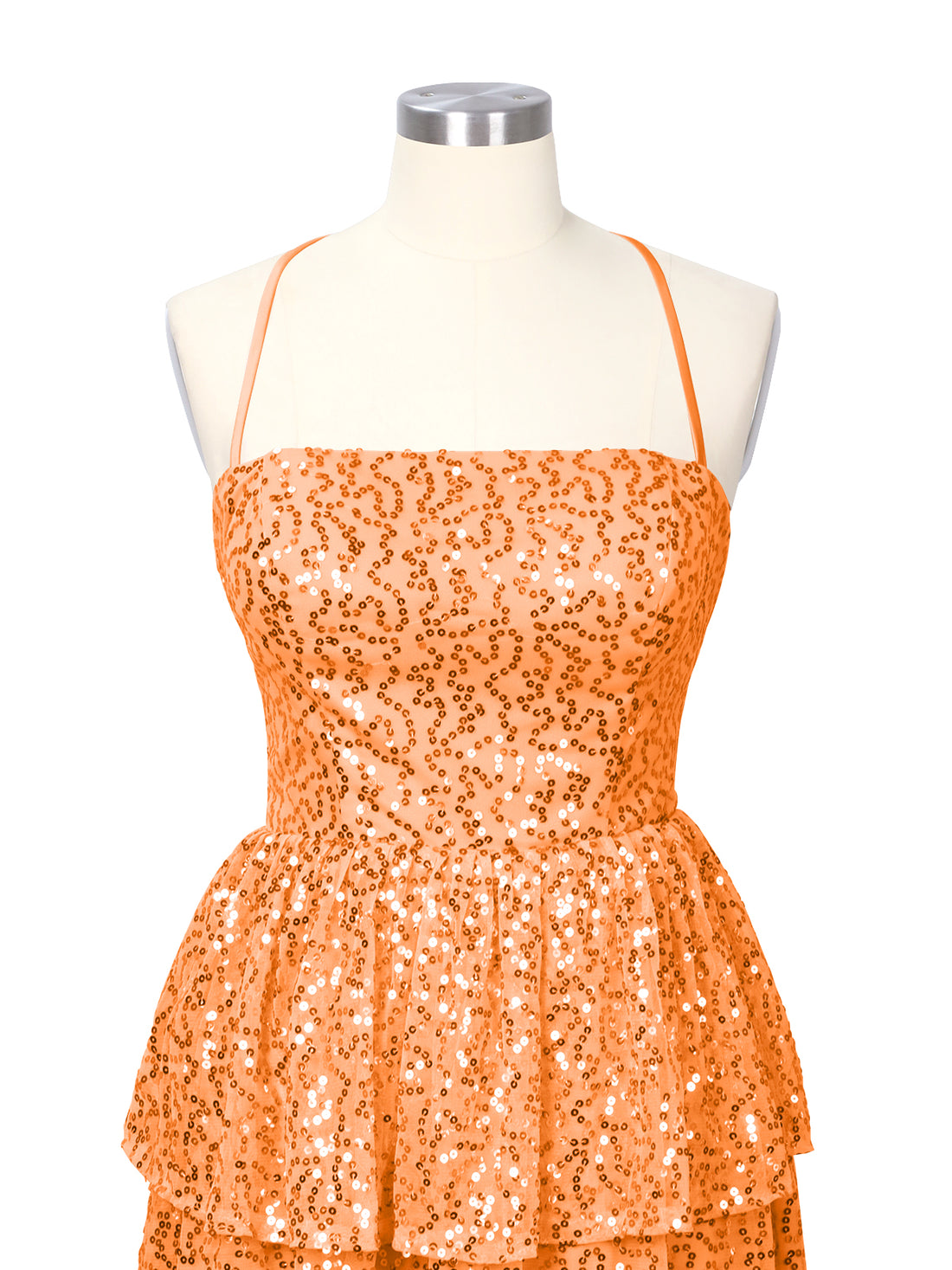 Sequined Halter Flare Mini Dress 