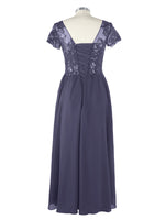 Short Sleeves Chiffon Dress 