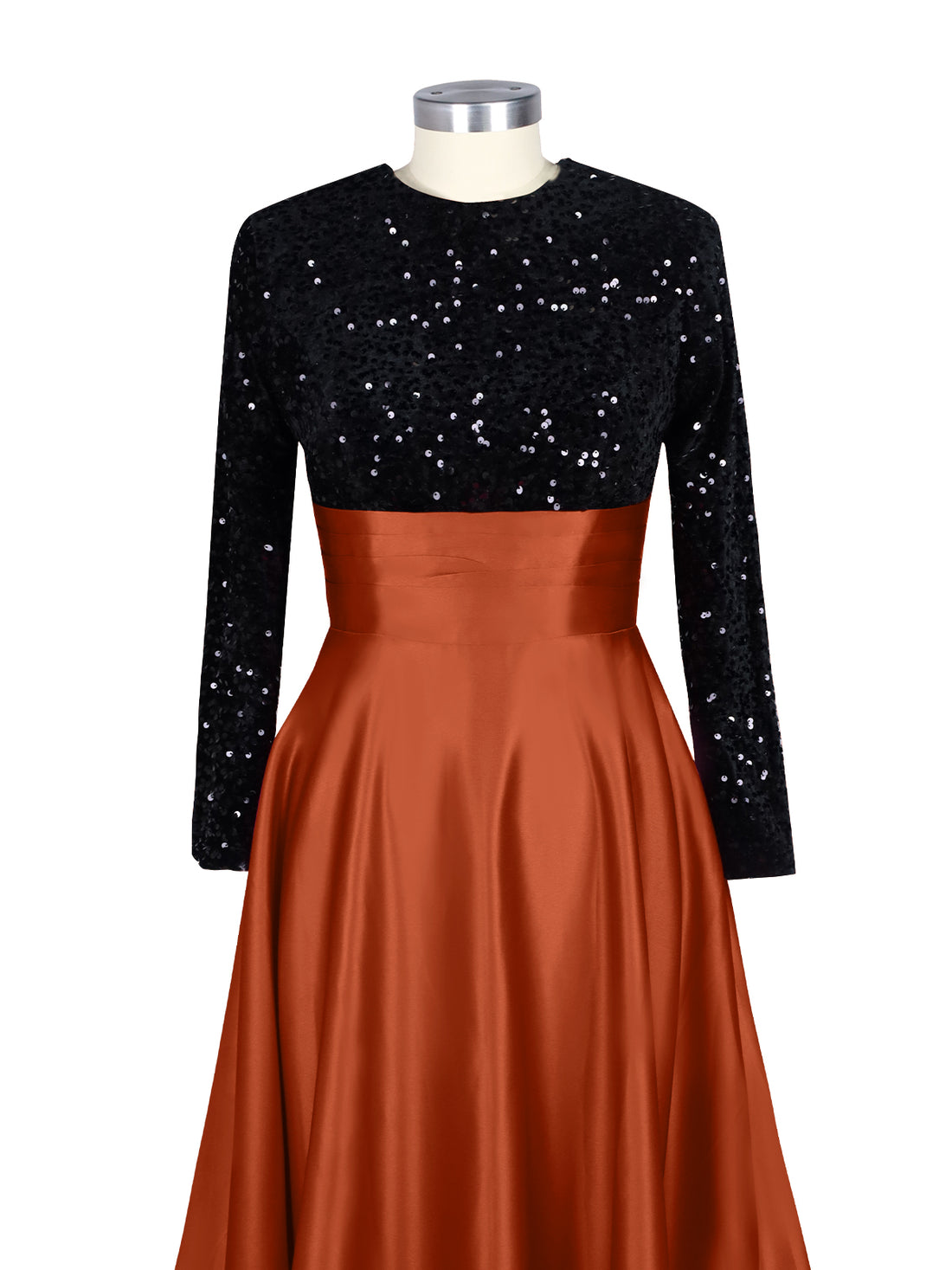 Sequin Jewel Neckline Prom Dress 