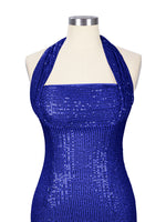Halter Sequin Sheath Mini Dress 