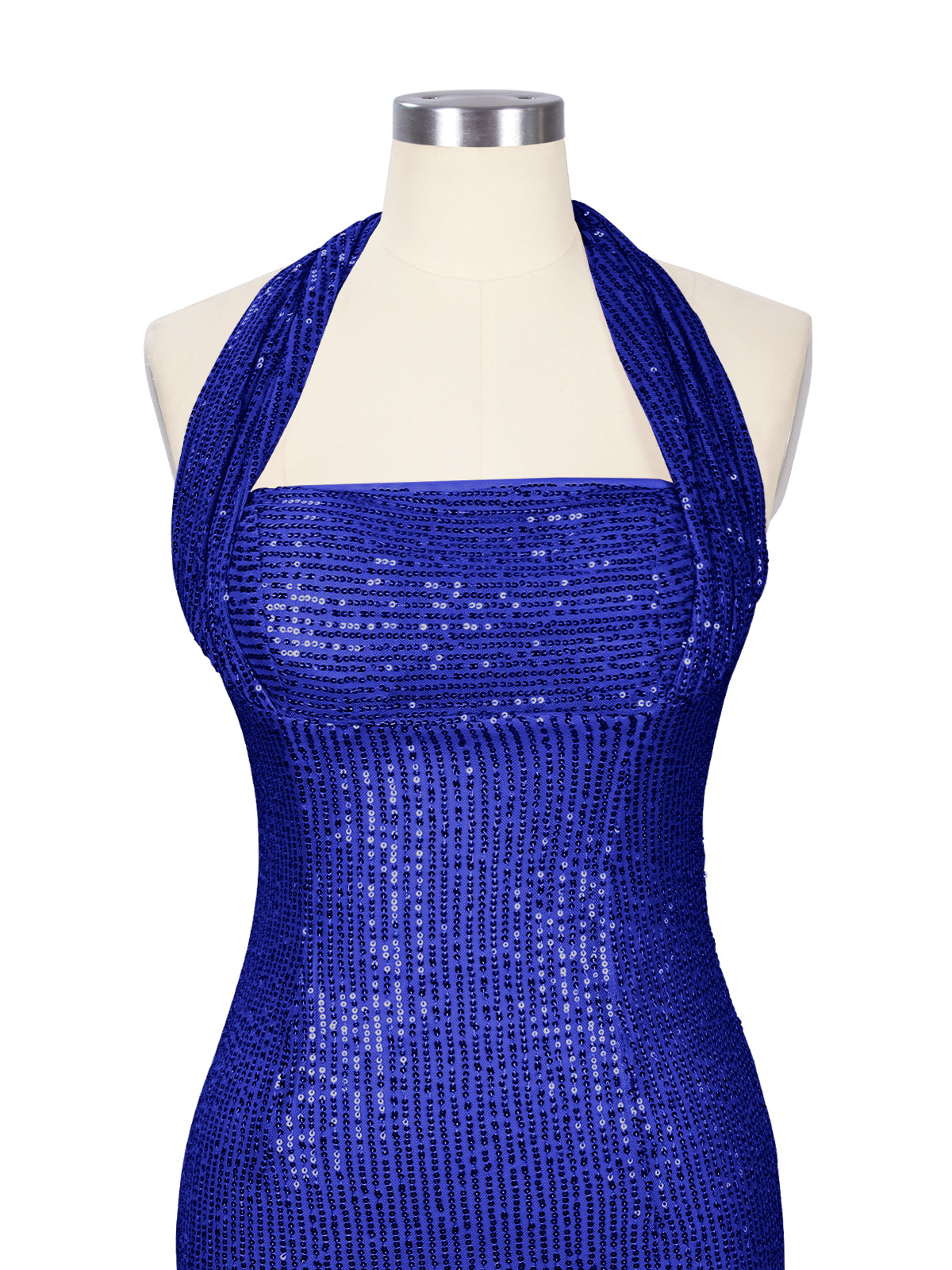 Halter Sequin Sheath Mini Dress 