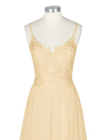 Applique Slit Chiffon Wedding Dress 