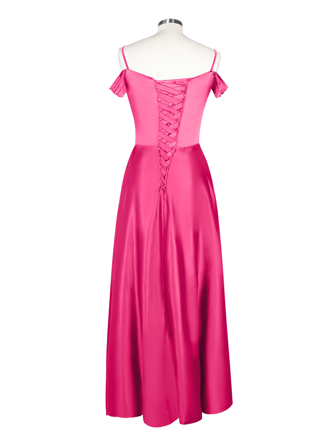 Silk-Like Pleated Prom Dress 