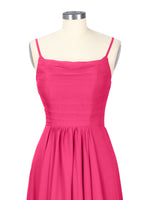 Spaghetti Asymmetrical Bridesmaid Dress 