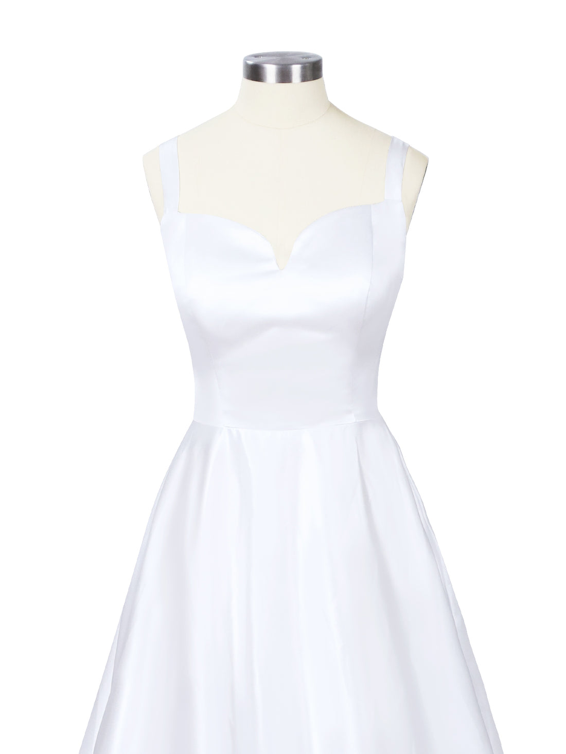 Sweetheart Satin Chapel Train Wedding Dress 