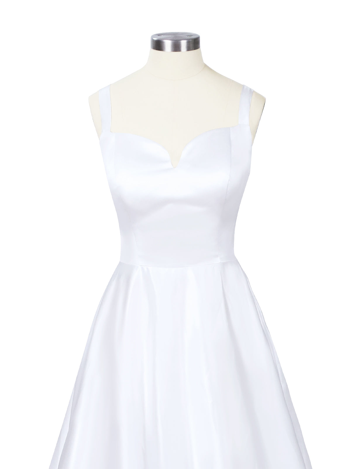 Sweetheart Satin Chapel Train Wedding Dress 