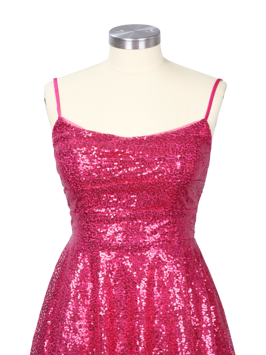 Sequin Scoop Neckline Mini Dress 
