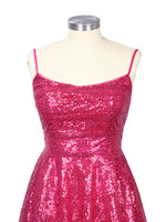 Sequin Scoop Neckline Mini Dress 